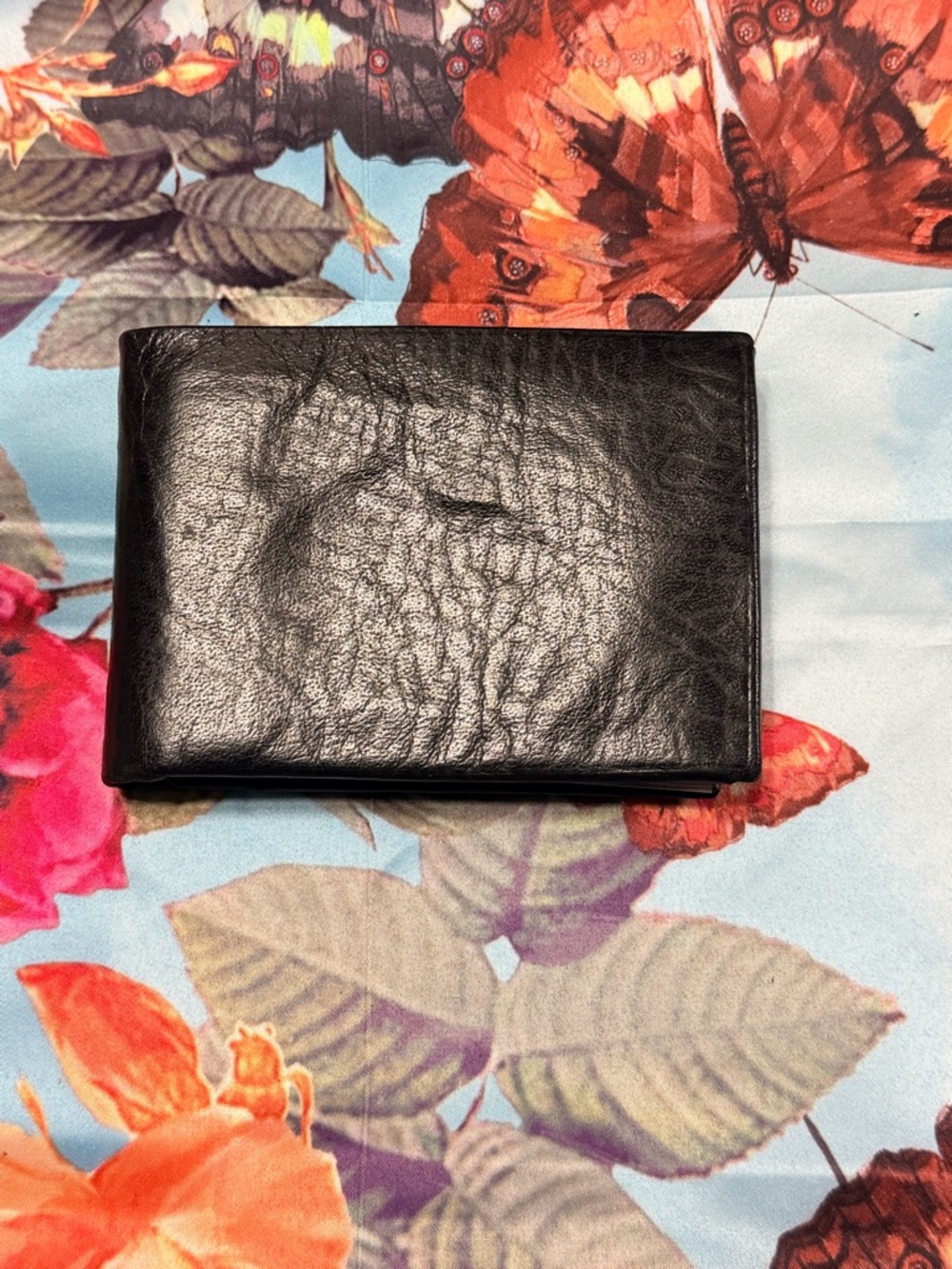 Men's big. Black Leather Card & Key Holder Wallet by 💛Rico